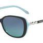 Tiffany TF4121B Rectangle Sunglasses  80559S-BLACK ON TIFFANY BLUE 55-16-140 - Color Map black