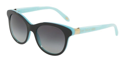 Tiffany TF4125 Round Sunglasses  81633C-BLACK/SHOT/BLUE 52-18-140 - Color Map black