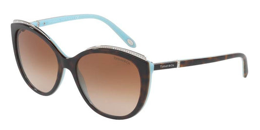 Tiffany TF4134B Cat Eye Sunglasses  81343B-HAVANA ON TIFFANY BLUE 56-17-140 - Color Map havana