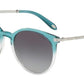 Tiffany TF4142B Phantos Sunglasses  82233C-TRANSP PETROLEUM GRAD BLUE 54-20-140 - Color Map green