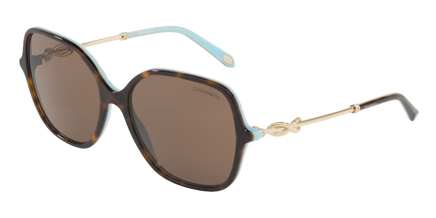 Tiffany TF4145BF Square Sunglasses  81343G-HAVANA/BLUE 57-16-140 - Color Map havana
