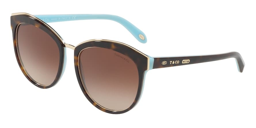 Tiffany TF4146 Phantos Sunglasses  81343B-HAVANA ON TIFFANY BLUE 56-18-145 - Color Map havana