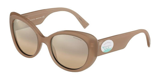 Tiffany TF4153 Oval Sunglasses  82623D-OPAL BEIGE 54-19-140 - Color Map bronze/copper
