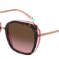 Tiffany TF4160F Square Sunglasses  82879T-HAVANA/TRANSPARENT PINK 54-19-140 - Color Map havana