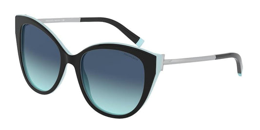Tiffany TF4166F Cat Eye Sunglasses  80559S-BLACK ON TIFFANY BLUE 55-18-140 - Color Map black