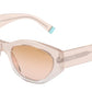 Tiffany TF4172 Oval Sunglasses  83192D-PINK GRADIENT IVORY 54-19-140 - Color Map pink