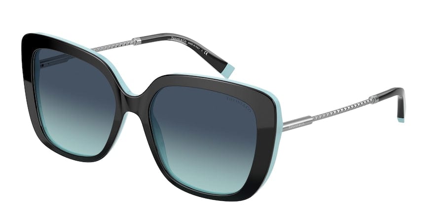 Tiffany TF4177 Butterfly Sunglasses  80559S-BLACK ON TIFFANY BLUE 55-17-140 - Color Map black