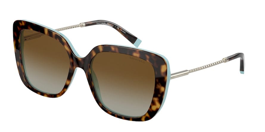 Tiffany TF4177 Butterfly Sunglasses  8134T5-HAVANA ON TIFFANY BLUE 55-17-140 - Color Map havana