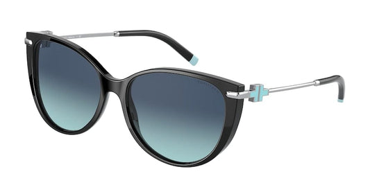 Tiffany TF4178F Cat Eye Sunglasses  80019S-BLACK 57-16-140 - Color Map black