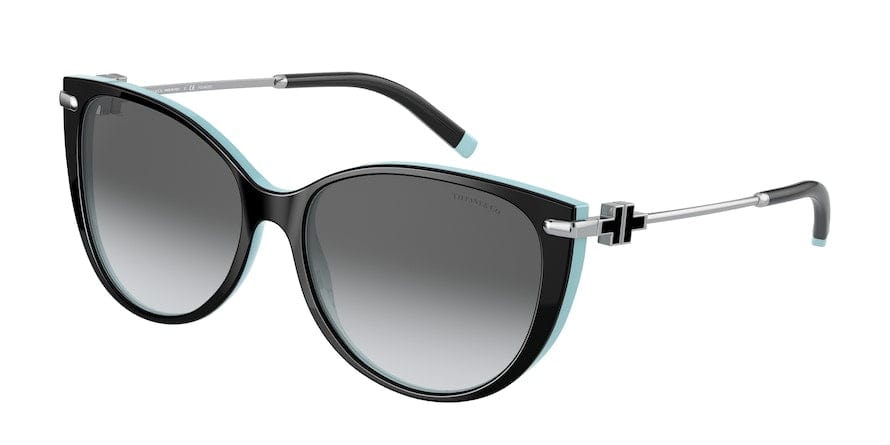 Tiffany TF4178 Cat Eye Sunglasses  8055T3-BLACK ON TIFFANY BLUE 57-16-140 - Color Map black