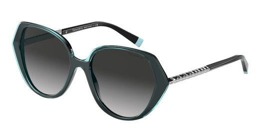 Tiffany TF4179B Irregular Sunglasses  82793C-CRYSTAL TIFFANY BLUE ON BLACK 55-17-140 - Color Map black