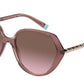 Tiffany TF4179B Irregular Sunglasses  82979T-PINK BROWN TRANSPARENT 55-17-140 - Color Map light brown