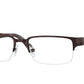 Versace VE1184 Rectangle Eyeglasses  1269-Brown 53-140-18 - Color Map Brown