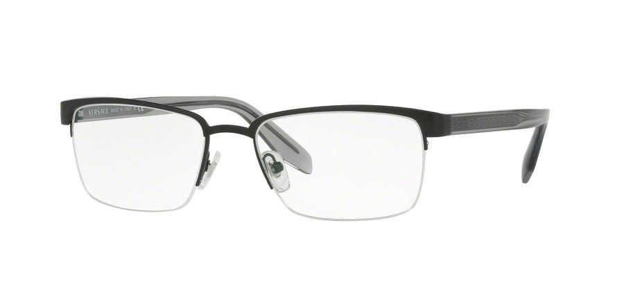 Versace VE1241 Rectangle Eyeglasses  1261-MATTE BLACK 54-18-145 - Color Map black