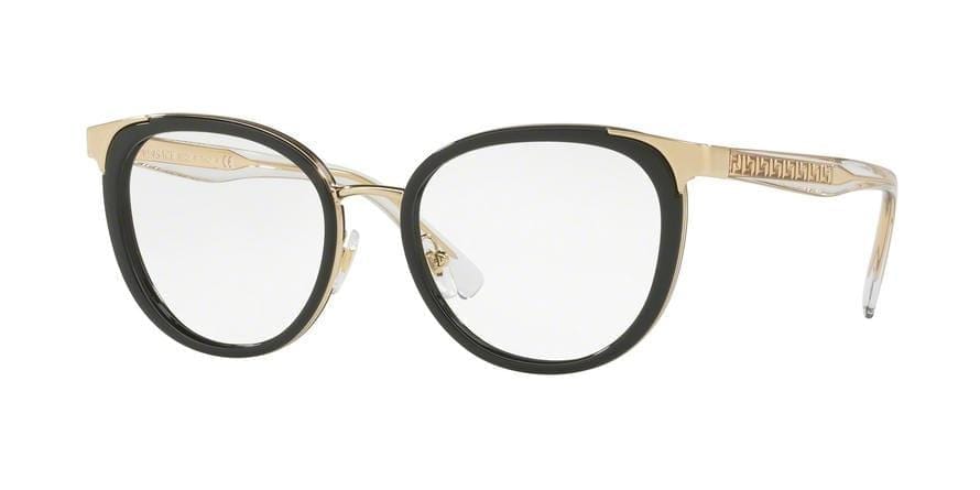 Versace VE1249 Phantos Eyeglasses  1252-BLACK 52-18-140 - Color Map black