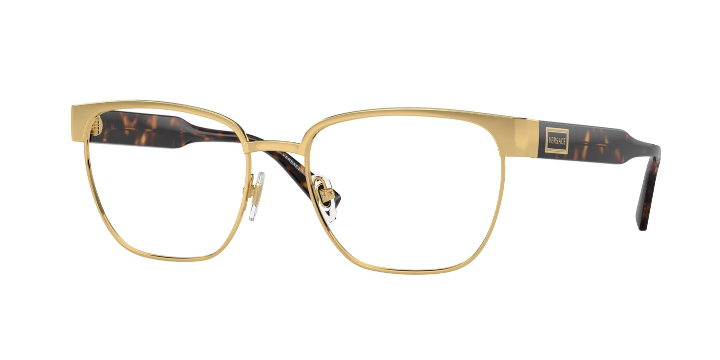 Versace VE1264 Pillow Eyeglasses  1460-Gold 54-140-18 - Color Map Gold
