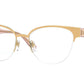Versace VE1265 Cat Eye Eyeglasses  1463-Gold 53-140-17 - Color Map Gold