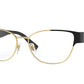 Versace VE1267B Pillow Eyeglasses  1433-GOLD/BLACK 55-15-140 - Color Map gold