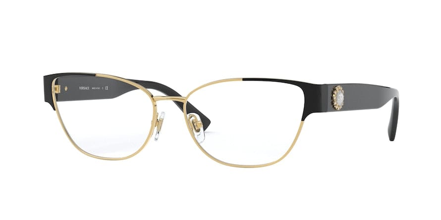 Versace VE1267B Pillow Eyeglasses  1433-GOLD/BLACK 55-15-140 - Color Map gold