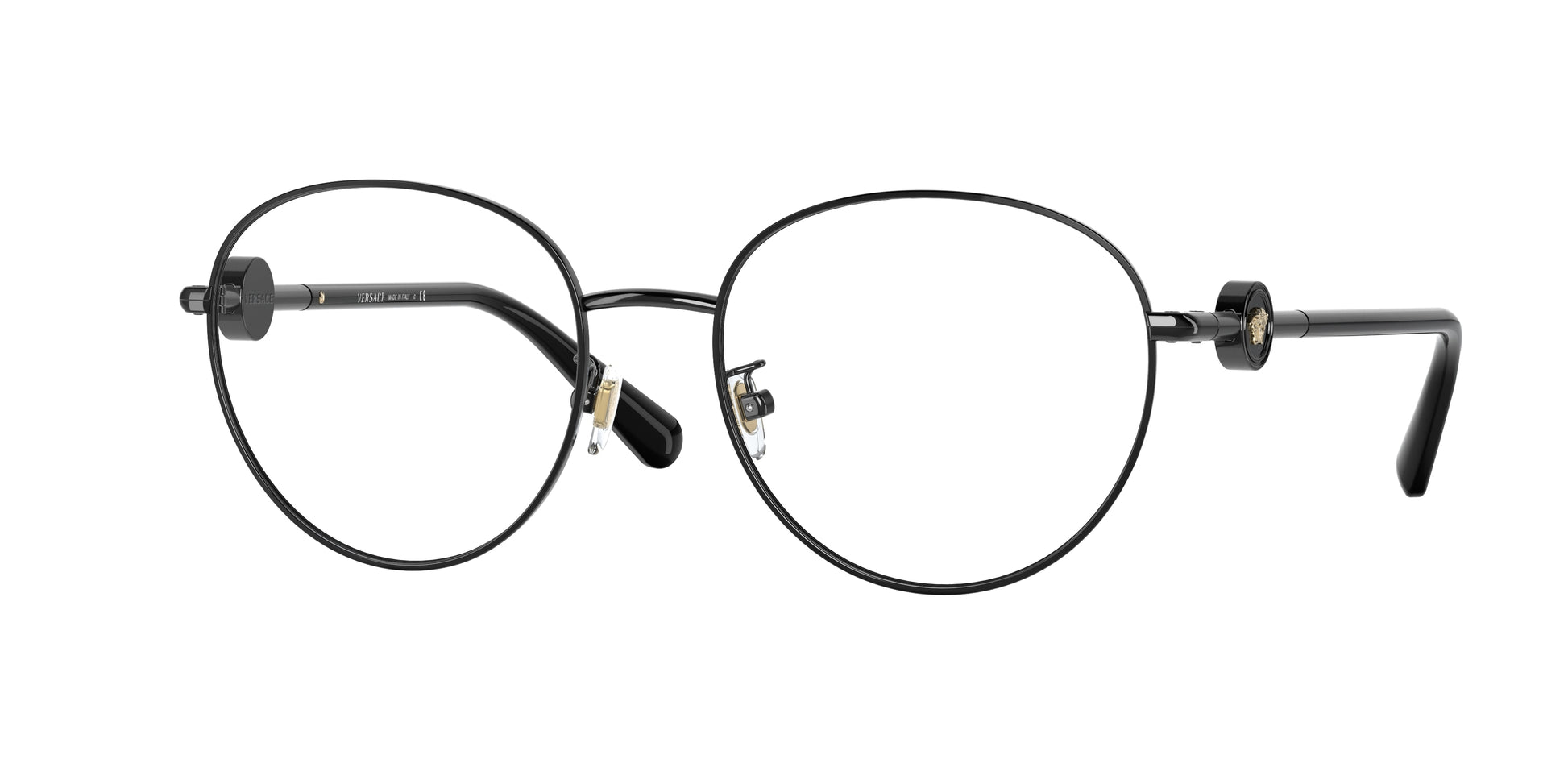 Versace VE1273D Pillow Eyeglasses  1009-Black 54-140-18 - Color Map Black