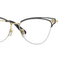 Versace VE1280 Cat Eye Eyeglasses  1433-Gold/Black 55-145-16 - Color Map Black