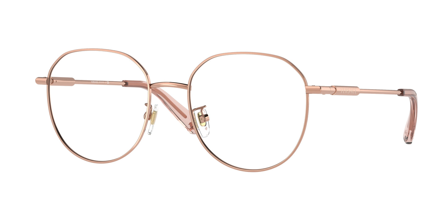 Versace VE1282D Phantos Eyeglasses  1412-Rose Gold 53-145-19 - Color Map Gold