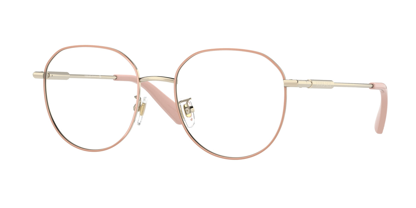 Versace VE1282D Phantos Eyeglasses  1469-Pale Gold/Pink 53-145-19 - Color Map Gold