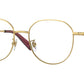 Versace VE1282D Phantos Eyeglasses  1491-Gold 53-145-19 - Color Map Gold