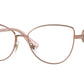 Versace VE1284 Cat Eye Eyeglasses  1412-Rose Gold 55-145-16 - Color Map Gold