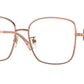 Versace VE1286D Square Eyeglasses  1412-Rose Gold 56-145-17 - Color Map Gold