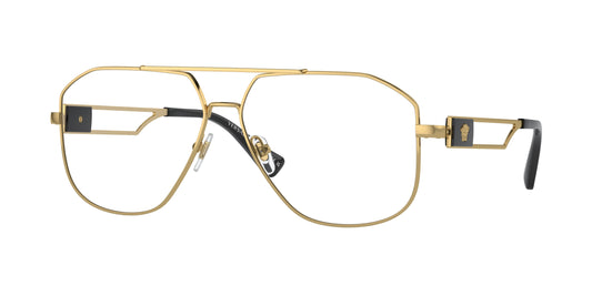 Versace VE1287 Pilot Eyeglasses  1002-Gold 59-145-13 - Color Map Gold