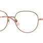 Versace VE1288 Oval Eyeglasses  1412-Rose Gold 54-140-18 - Color Map Gold