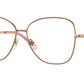 Versace VE1289 Butterfly Eyeglasses  1412-Rose Gold 57-140-14 - Color Map Gold