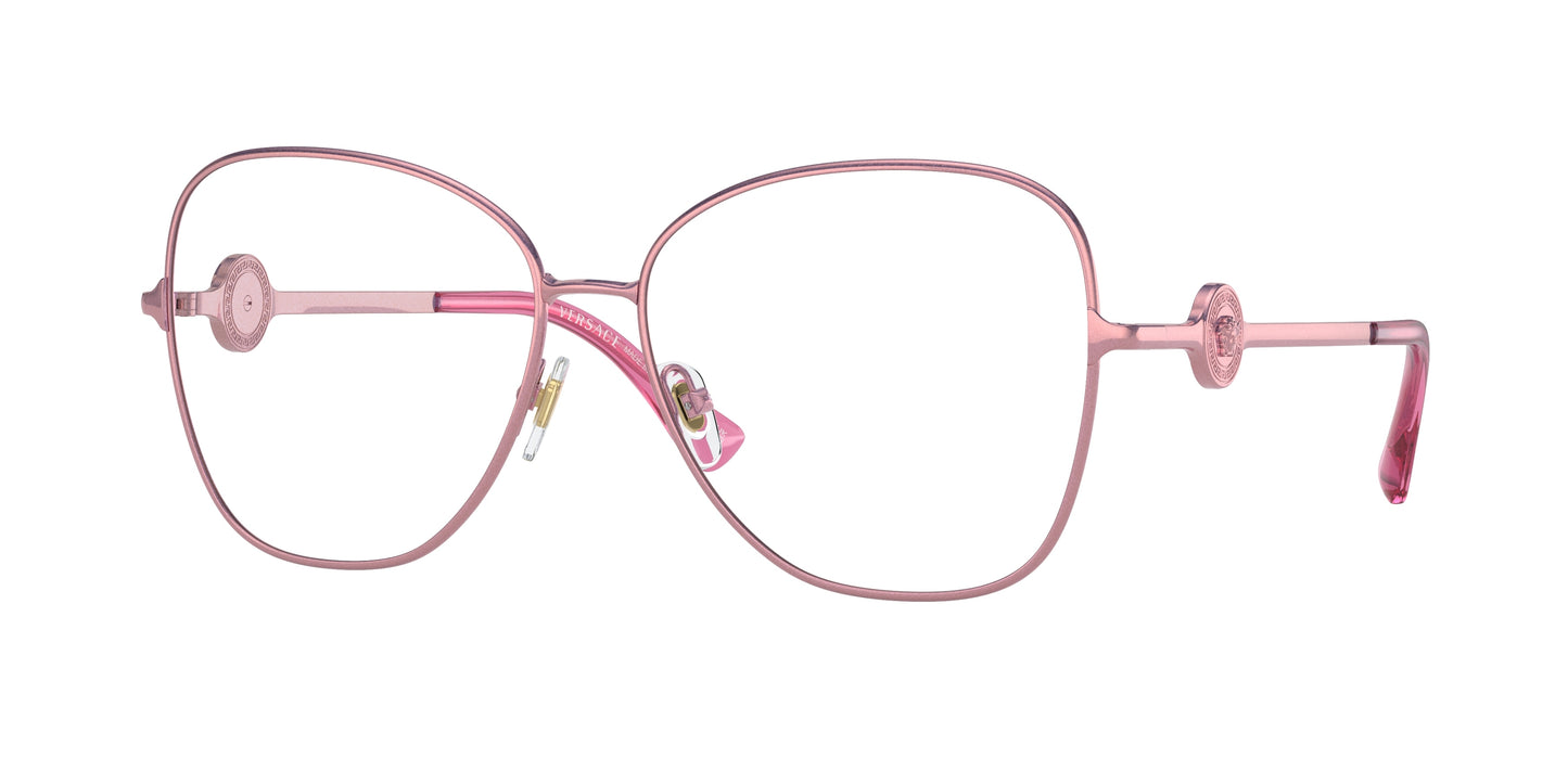 Versace VE1289 Butterfly Eyeglasses  1500-Metallized Pink 55-140-14 - Color Map Pink