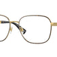 Versace VE1290 Phantos Eyeglasses  1499-Havana/Gold 56-145-17 - Color Map Brown
