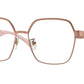 Versace VE1291D Square Eyeglasses  1412-Rose Gold 56-140-16 - Color Map Gold