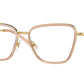 Versace VE1292 Butterfly Eyeglasses  1507-Peach Transparent 54-140-17 - Color Map Orange