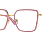 Versace VE1294D Butterfly Eyeglasses  1510-Opal Bordeaux 55-140-17 - Color Map Red