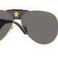 Versace VE2150Q Pilot Sunglasses  100281-Gold 62-140-14 - Color Map Gold