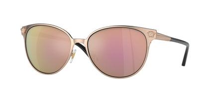 Versace VE2168 Phantos Sunglasses  14095R-Pink Gold 57-140-16 - Color Map Pink
