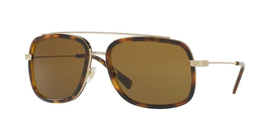 Versace VE2173 Square Sunglasses  139173-PALE GOLD/HAVANA 60-18-135 - Color Map brown