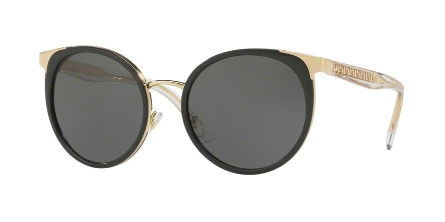 Versace VE2185 Round Sunglasses  125287-BLACK 54-20-140 - Color Map black