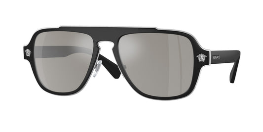 Versace VE2199 Irregular Sunglasses  10006G-Black 56-145-18 - Color Map Black