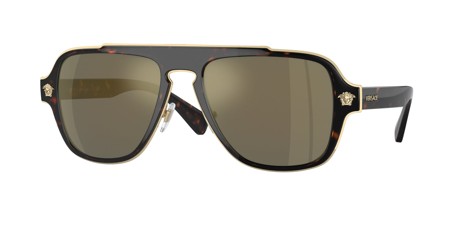 Versace VE2199 Irregular Sunglasses  12524T-Havana 56-145-18 - Color Map Tortoise