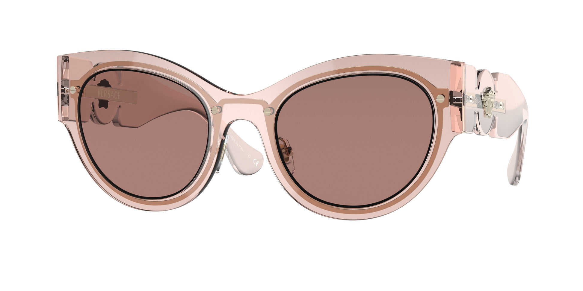 Versace VE2234 Butterfly Sunglasses  125273-Transparent Pink 53-140-24 - Color Map Pink