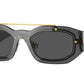 Versace VE2235 Irregular Sunglasses  100287-Transparent Dark Grey 51-140-20 - Color Map Grey
