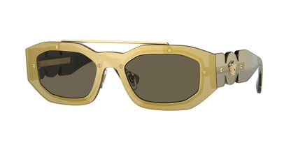 Versace VE2235 Irregular Sunglasses  1002/3-Transparent Brown Mirror Gold 51-140-20 - Color Map Brown