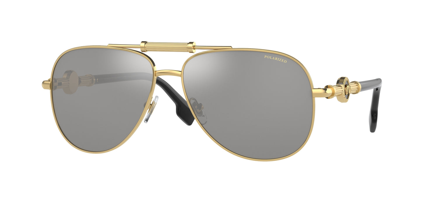 Versace VE2236 Pilot Sunglasses  1002Z3-Gold 59-140-14 - Color Map Gold