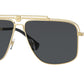 Versace VE2242 Rectangle Sunglasses  100287-Gold 61-145-13 - Color Map Gold