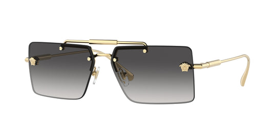 Versace VE2245 Rectangle Sunglasses  10028G-Gold 60-145-13 - Color Map Gold
